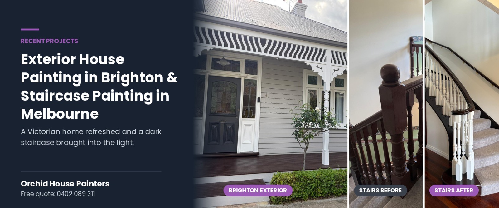 Two Recent Projects: Exterior House Painting in Brighton and a Staircase Makeover in Melbourne